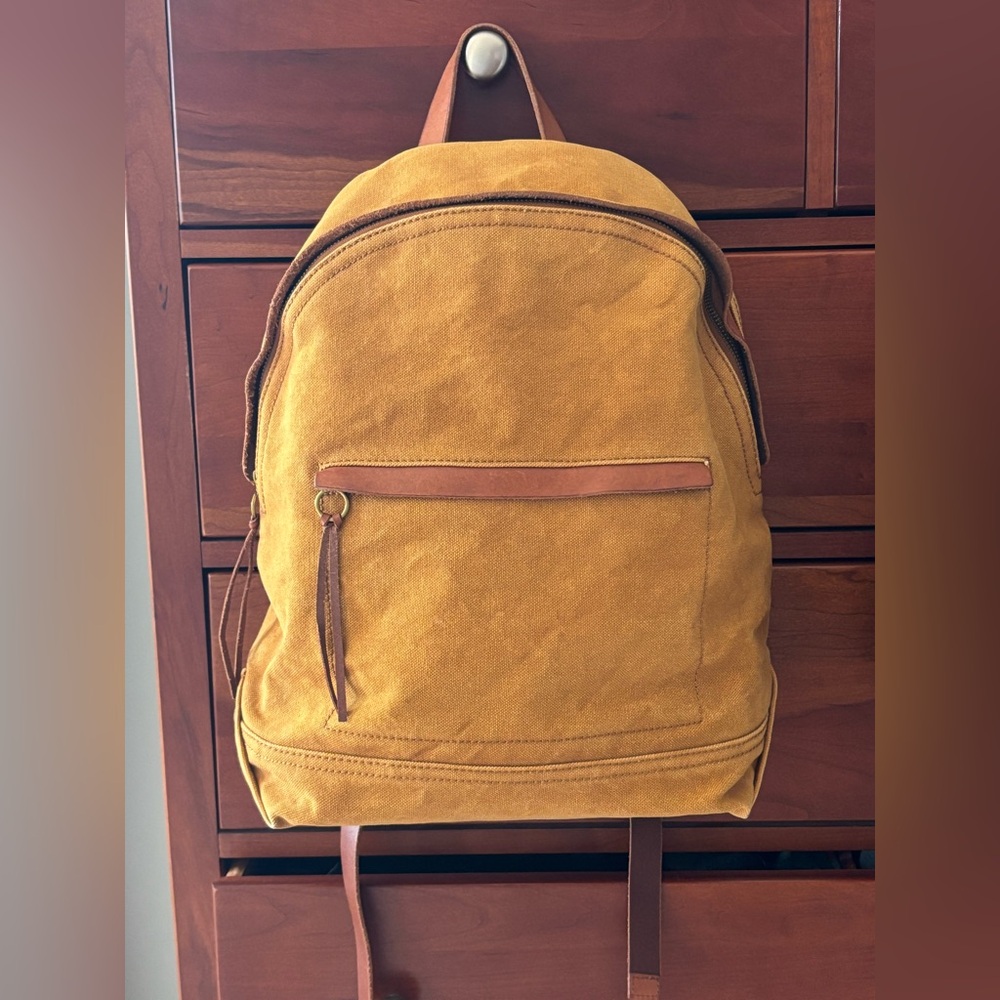Madewell tan canvas backpack